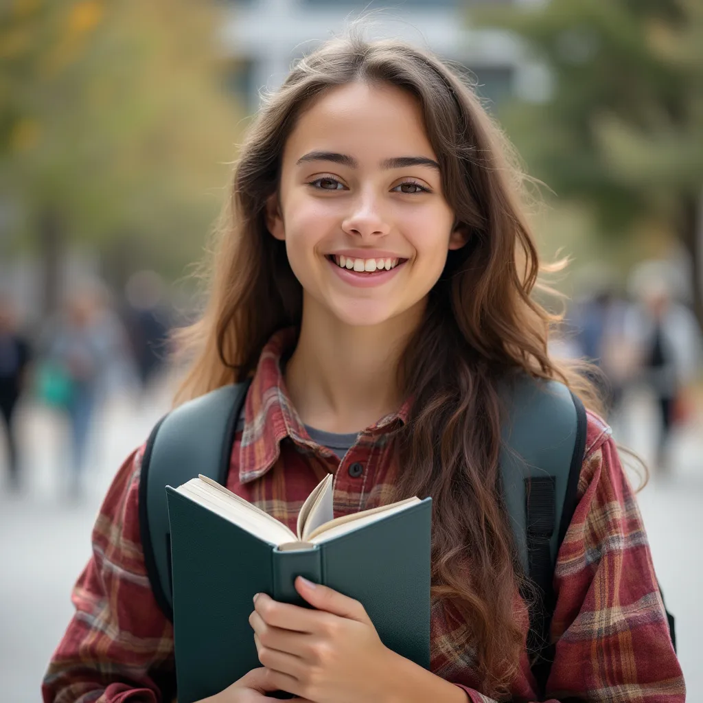 Mariana Silva, 大学生,微笑